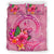 New Caledonia Polynesian Custom Personalised Bedding Set - Floral With Seal Pink - Polynesian Pride