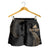 tokelau-polynesian-custom-personalised-womens-shorts-gold-tribal-wave