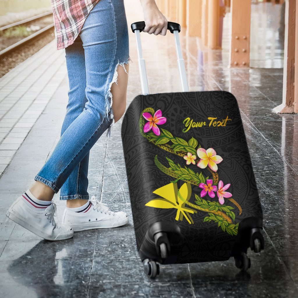 Hawaii Polynesian Custom Personalised Luggage Covers - Plumeria Tribal - Polynesian Pride