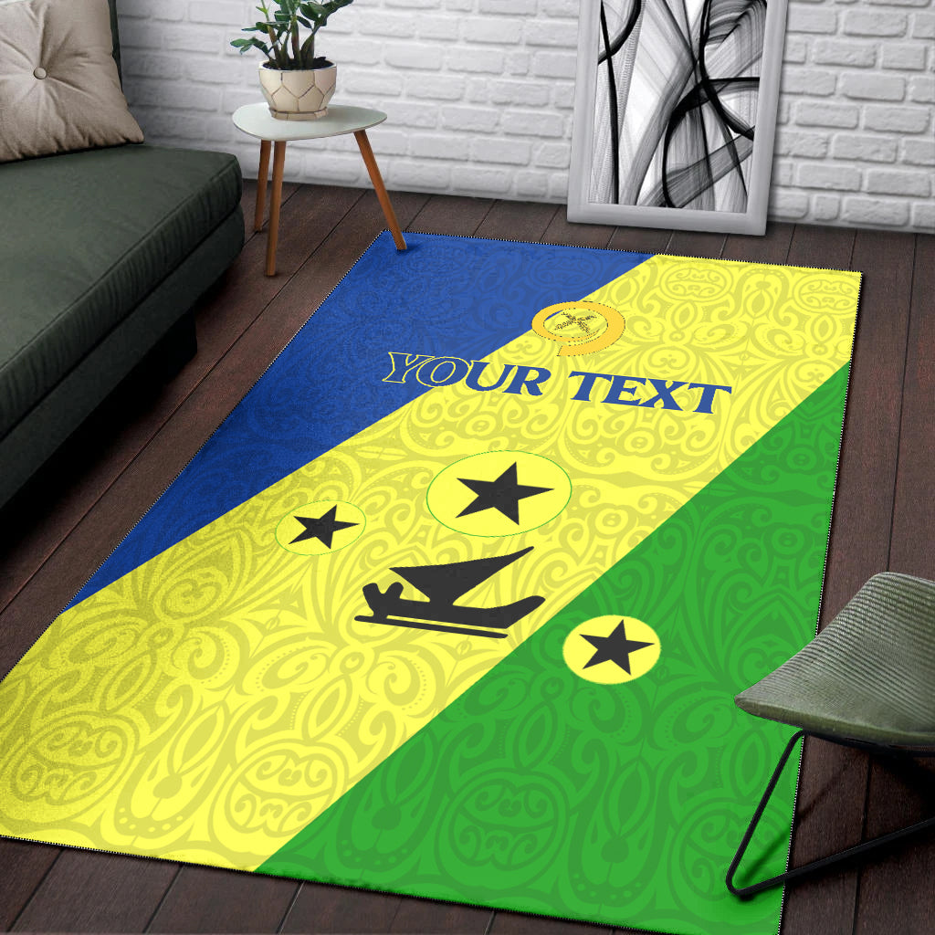 (Custom Personalised) Vanuatu Malampa Province Area Rug - Flag Style - LT12 - Polynesian Pride
