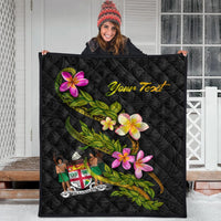 Fiji Polynesian Custom Personalised Quilt - Plumeria Tribal - Polynesian Pride