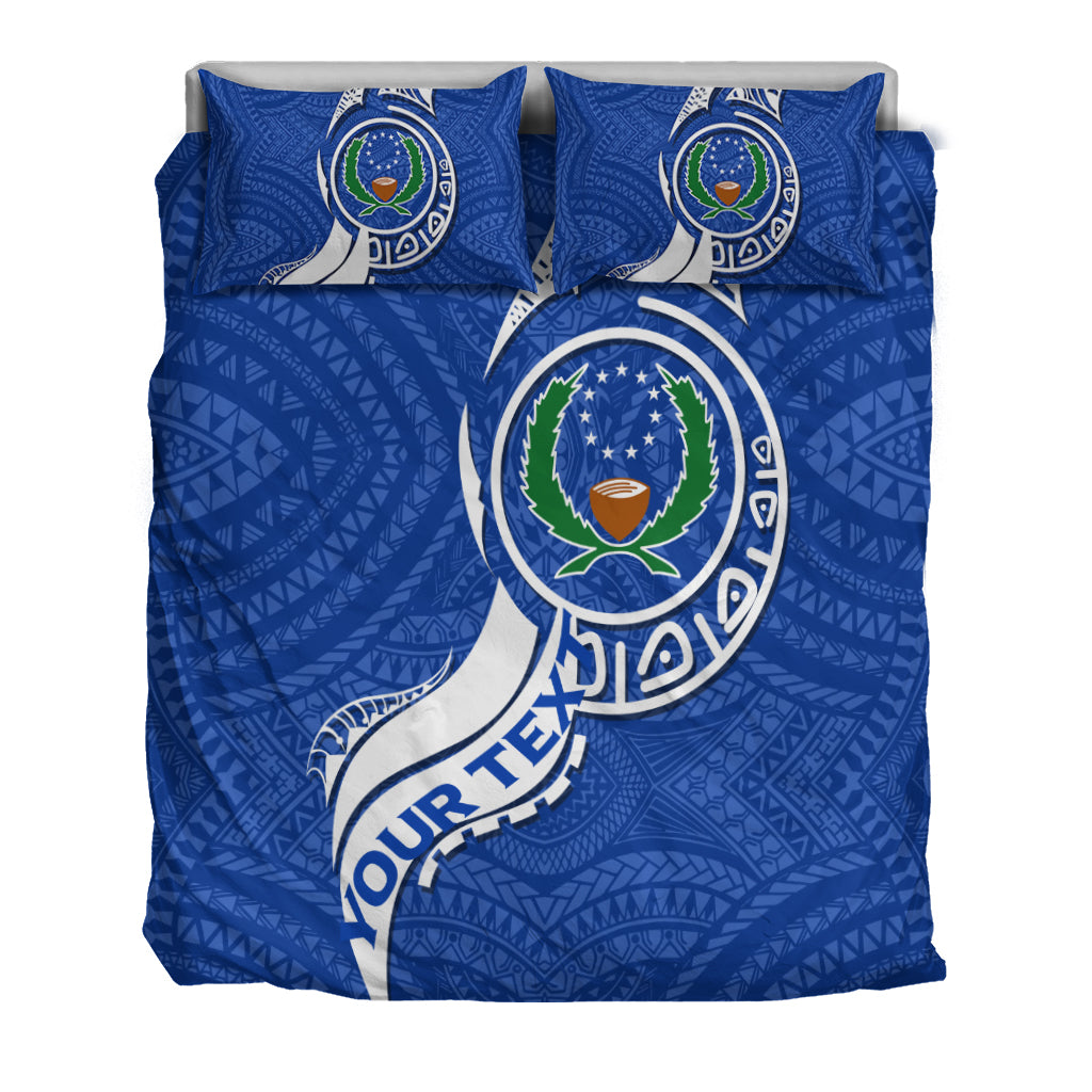 (Custom Personalised) Pohnpei Bedding Set - Micronesia Pride Blue - LT12 - Polynesian Pride