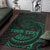 Palau Polynesian Custom Personalised Area Rug - Green Tribal Wave - Polynesian Pride