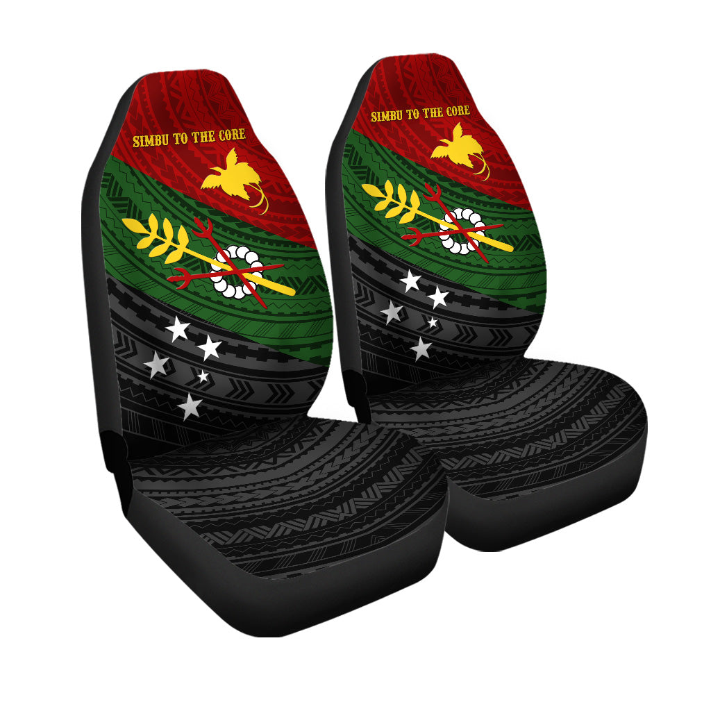 (Simbu To The Core) Papua New Guinea Simbu Car Seat Cover Flag Vibes LT8 - Polynesian Pride