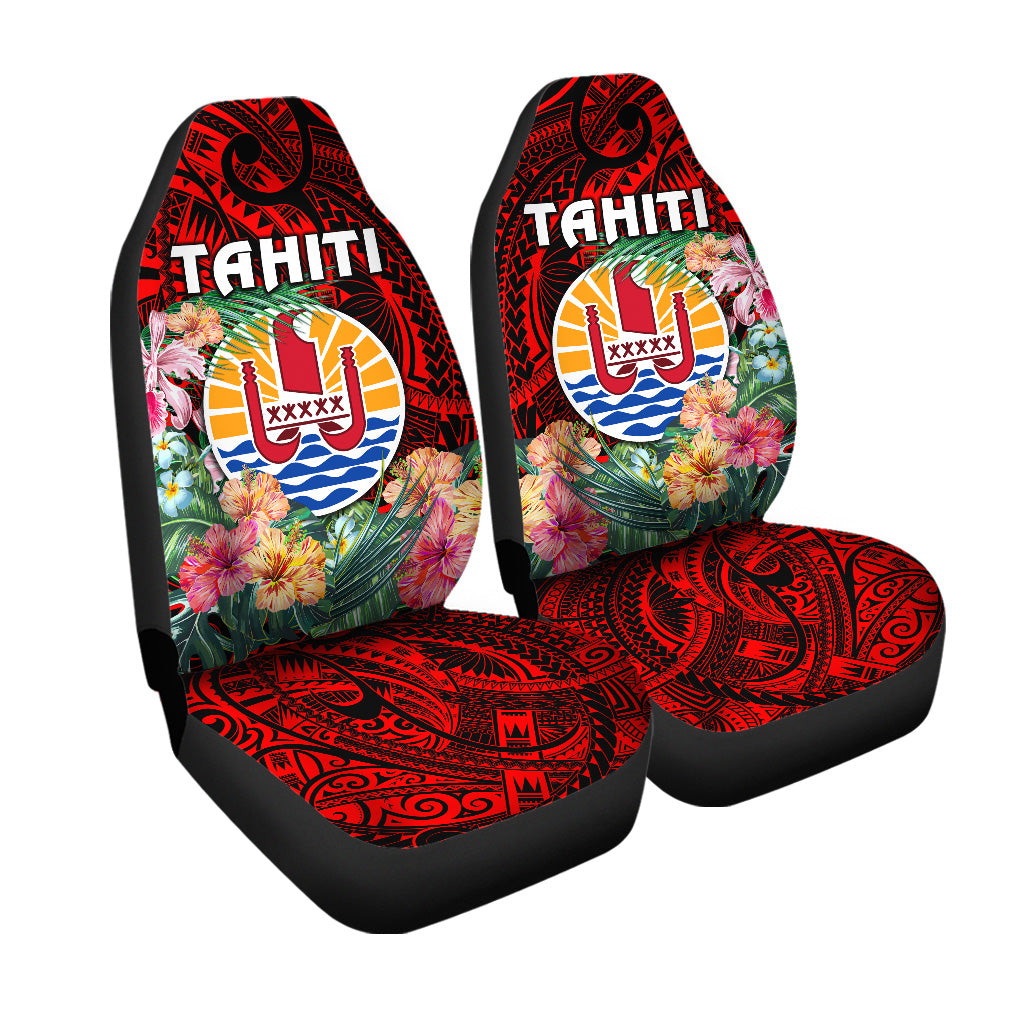 Tahiti Car Seat Covers French Polynesia Simple Vibes - Red LT8 Universal Fit Red - Polynesian Pride