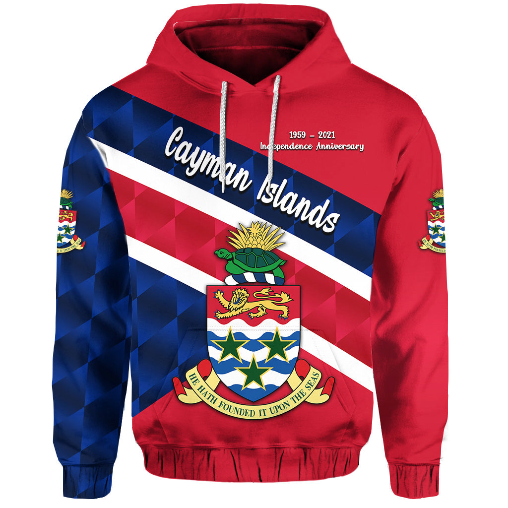 Cayman Islands Hoodie Coat of Arms Independence Anniversary Sporty Style LT8 Unisex Red - Polynesian Pride