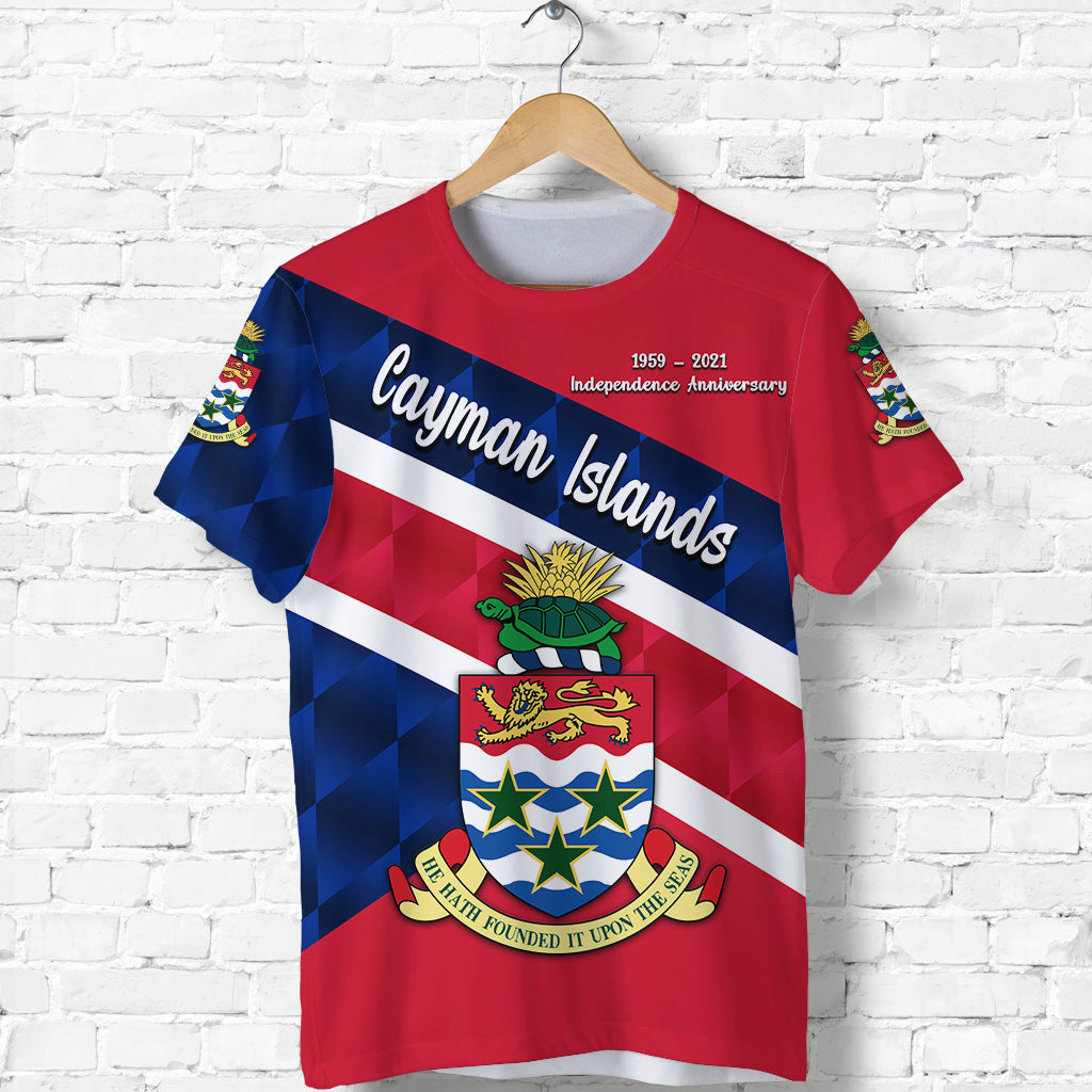 Cayman Islands T Shirt Coat of Arms Independence Anniversary Sporty Style LT8 Unisex Red - Polynesian Pride