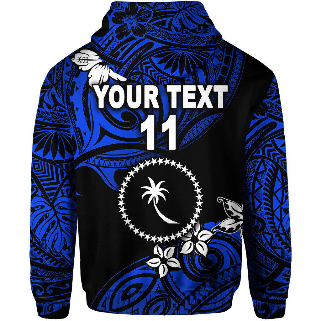 Custom FSM Chuuk Hoodie Unique Vibes Blue LT8 - Polynesian Pride