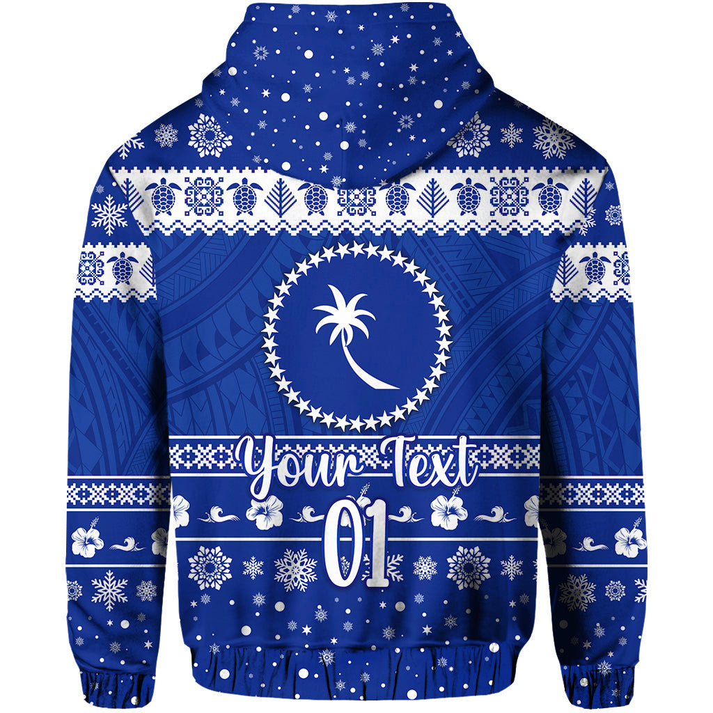 Custom FSM Chuuk Christmas Zip Hoodie Simple Style LT8 - Polynesian Pride