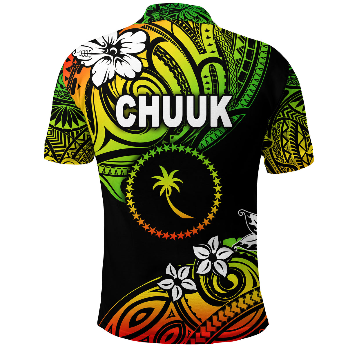 FSM Chuuk Polo Shirt Unique Vibes Reggae LT8 - Polynesian Pride