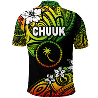 FSM Chuuk Polo Shirt Unique Vibes Reggae LT8 - Polynesian Pride