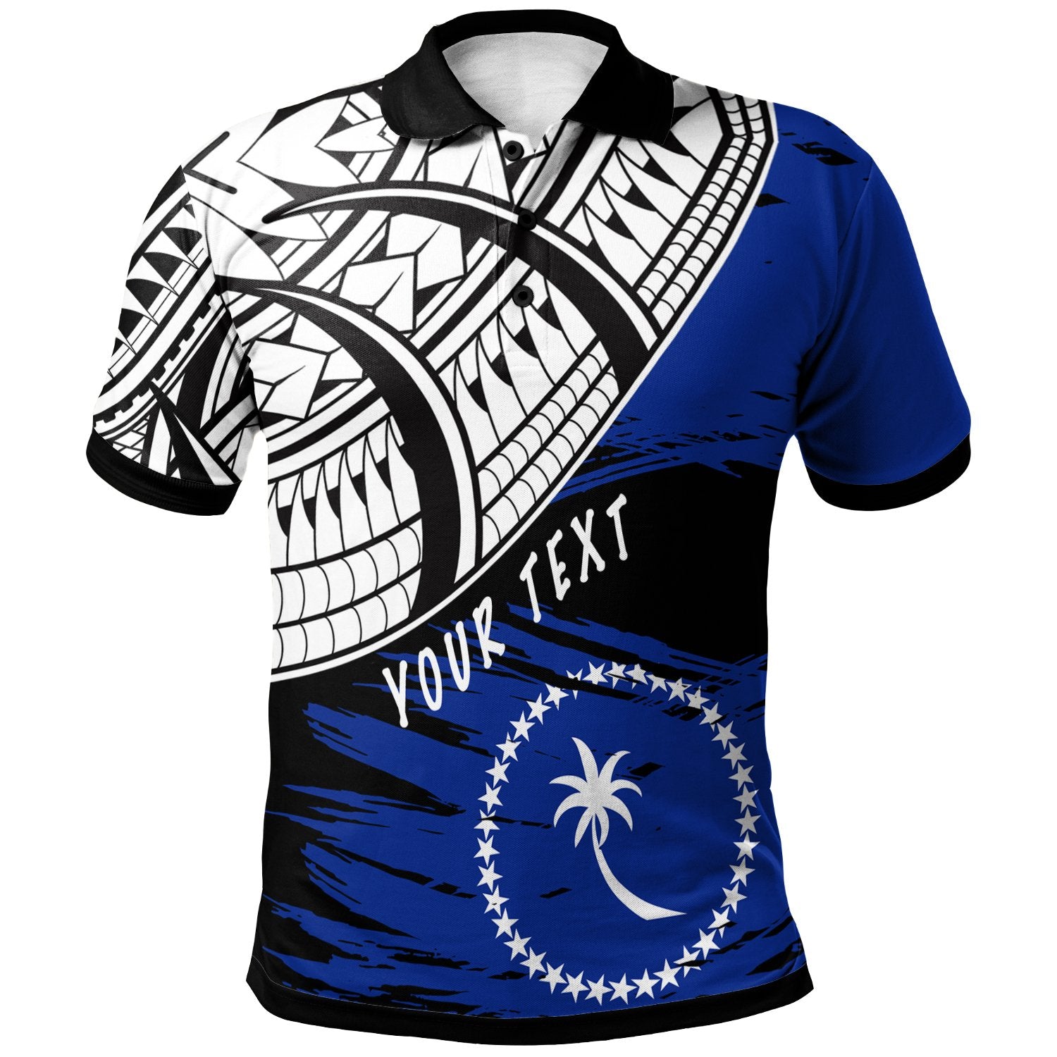Chuuk Custom Polo Shirt Chuuk Flag Style With Claw Pattern Unisex Blue - Polynesian Pride