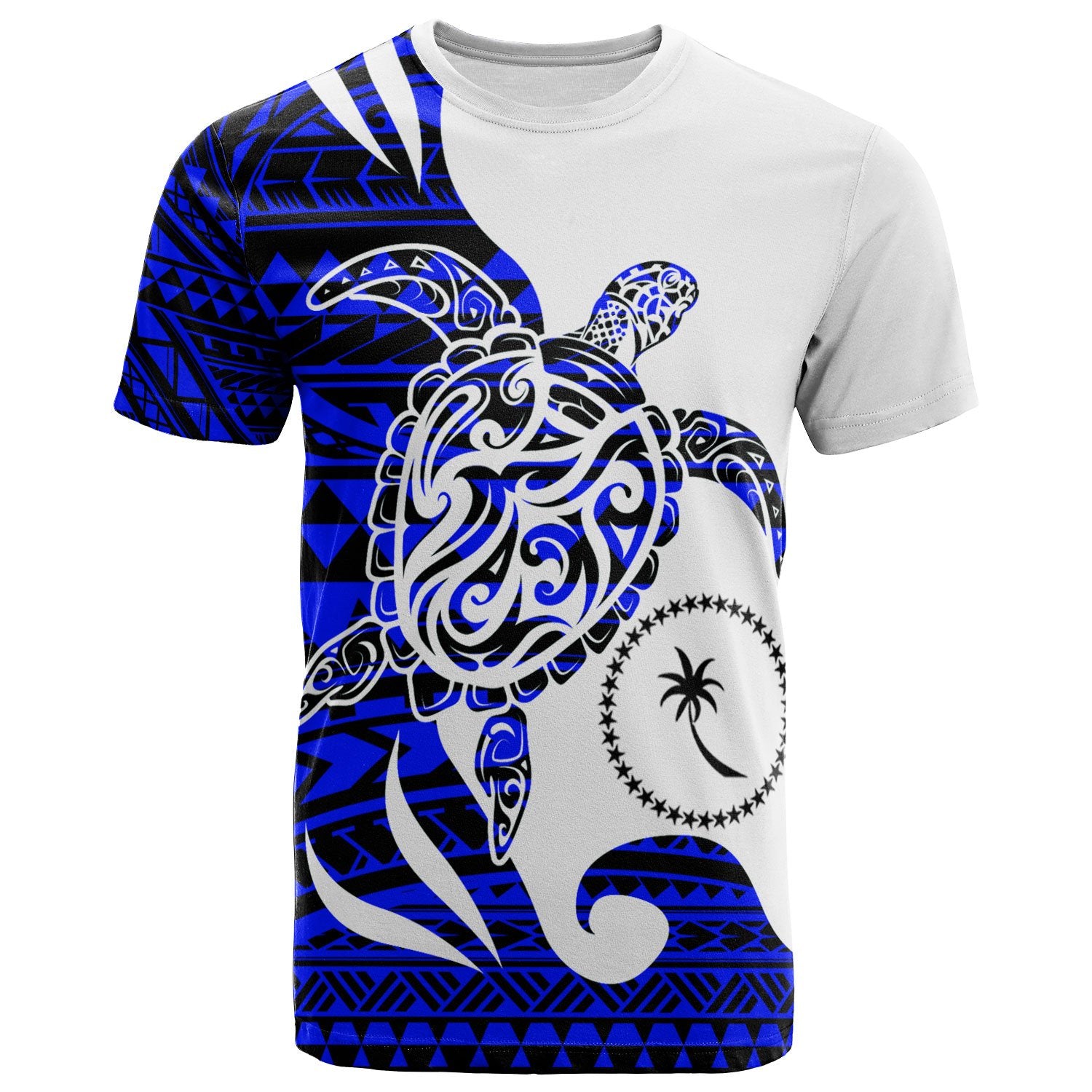 Chuuk Custom T Shirt Mega Turtle Unisex Blue - Polynesian Pride