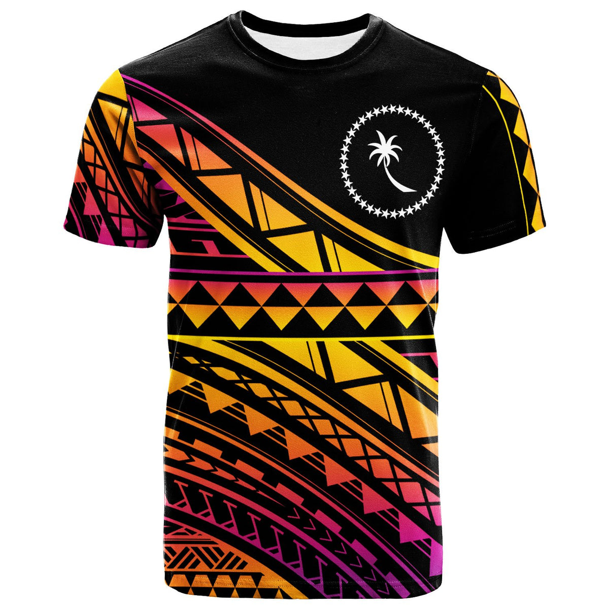 Chuuk Custom T Shirt Special Polynesian Ornaments Unisex Black - Polynesian Pride