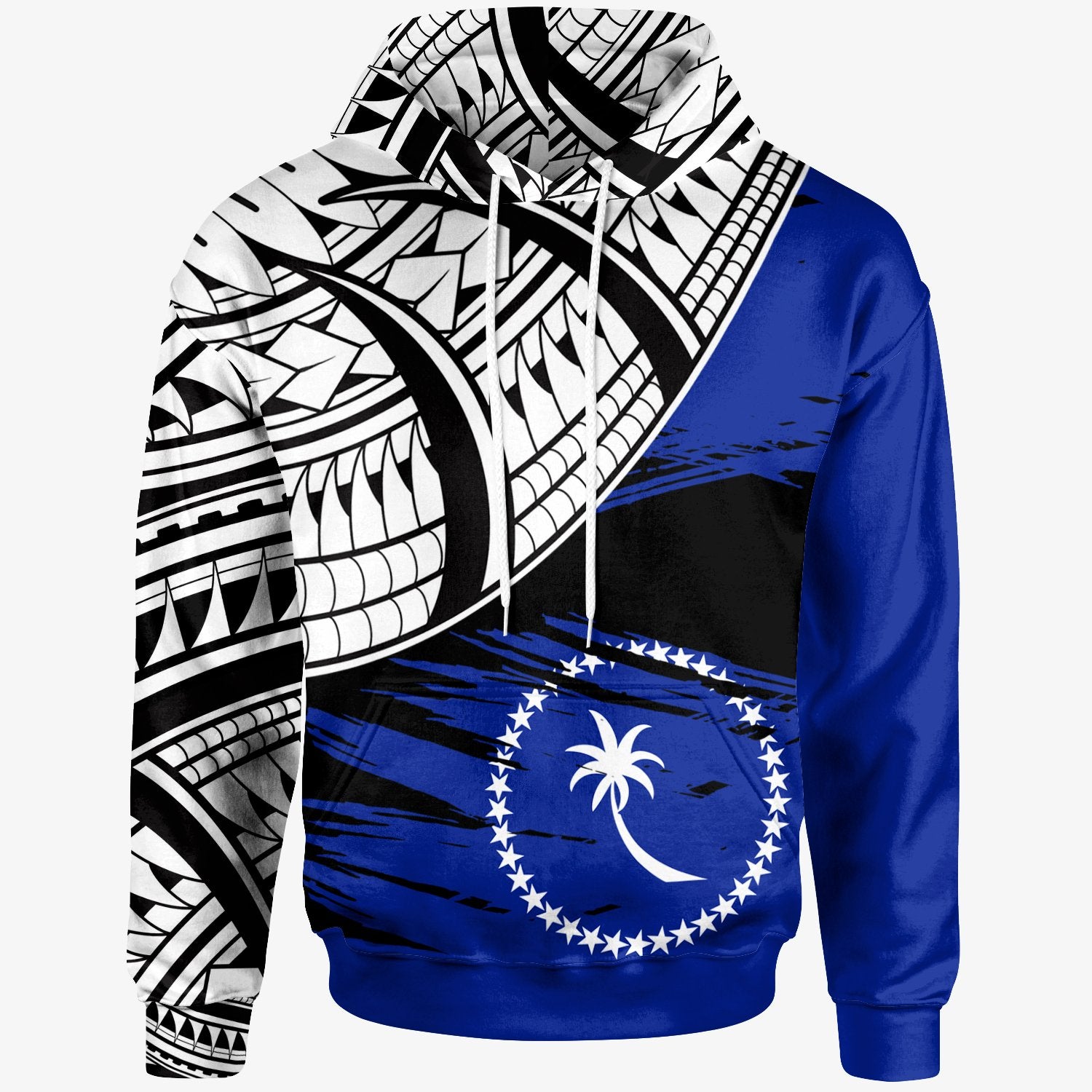 Chuuk Custom Hoodie Chuuk Flag Style With Claw Pattern Unisex Blue - Polynesian Pride