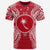 Chuuk T Shirt Chuuk FLag Map Polynesian Tattoo Red White Unisex Red - Polynesian Pride