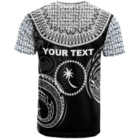 Chuuk Custom T Shirt Unique Serrated Texture White Color - Polynesian Pride