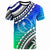 ChuukT Shirt Palm Leaf Texture Blue Gradient Unisex Blue - Polynesian Pride