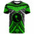 Chuuk T Shirt Tooth Shaped Necklace Texture Green Neon Unisex Green - Polynesian Pride