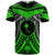 Chuuk T Shirt Tooth Shaped Necklace Texture Green Neon - Polynesian Pride
