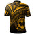 Northern Mariana Islands Polo Shirt Gold Color Cross Style - Polynesian Pride