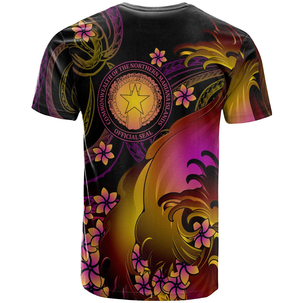 CNMI Custom T Shirt CNMI in wave - Polynesian Pride