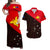 Custom Papua New Guinea Australia Matching Dress and Hawaiian Shirt LT6 Red - Polynesian Pride