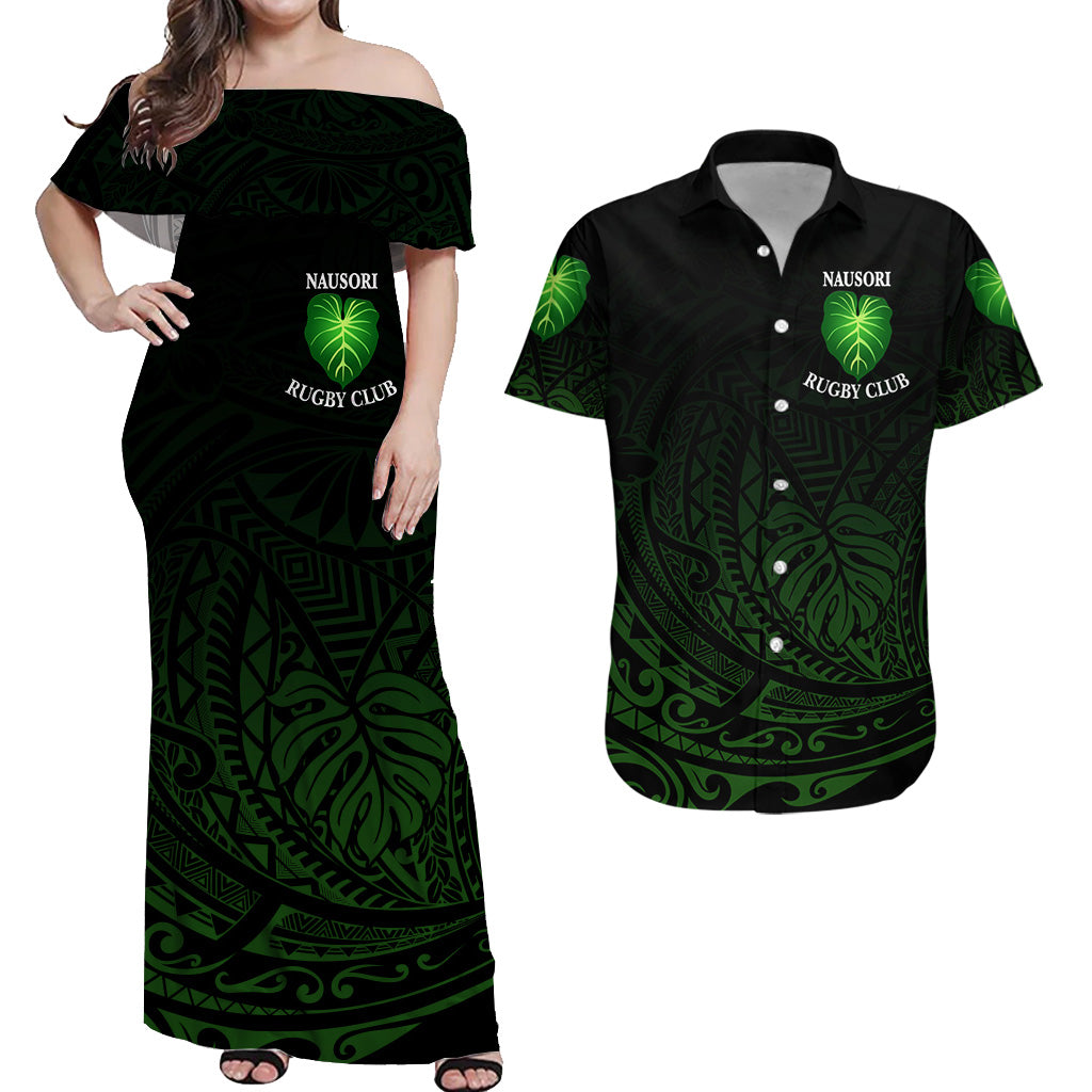 Nausori Fiji Rugby Matching Hawaiian Shirt and Dress Original Style LT8 Black - Polynesian Pride