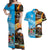 Aboriginal And Tapa Matching Hawaiian Shirt and Dress Australia Fiji Together LT8 Blue - Polynesian Pride