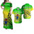 Cook Islands Matching Dress and Hawaiian Shirt Polynesian Turtle LT14 Green - Polynesian Pride