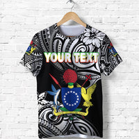 Custom Cook Islands Rugby T Shirt Unique Vibes Coat of Arms Black Unisex Black - Polynesian Pride