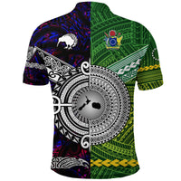 Custom New Zealand Cook Islands Polo Shirt Maori Together Purple LT8 - Polynesian Pride