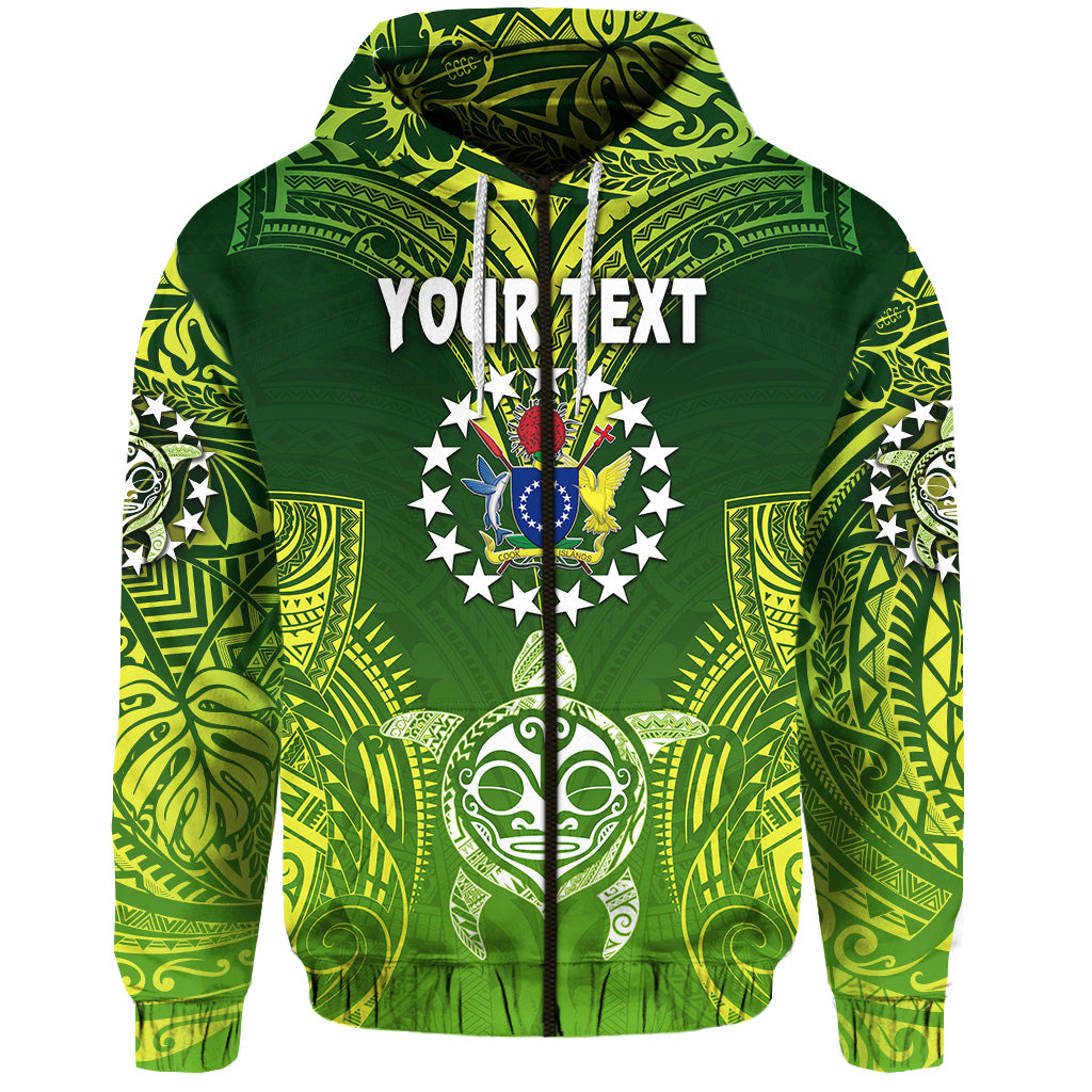 Custom Cook Islands Zip Hoodie Happy Independence Anniversary LT8 - Polynesian Pride