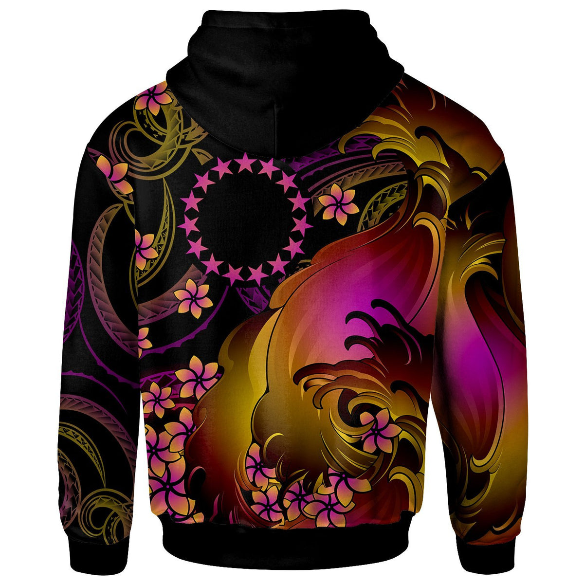 Cook Islands Hoodie Cook Islands in wave - Polynesian Pride