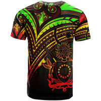 Cook Islands T Shirt Reggae Color Cross Style - Polynesian Pride