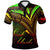 Cook Islands Polo Shirt Reggae Color Cross Style Unisex Black - Polynesian Pride