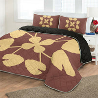 Hawaiian Royal Pattern Quilt Bed Set - Coral - D3 Style - Polynesian Pride
