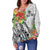 (Custom Personalised) Hawaii Hibiscus Kanaka Polynesia Women Off Shoulder Sweater - LT2 - Polynesian Pride