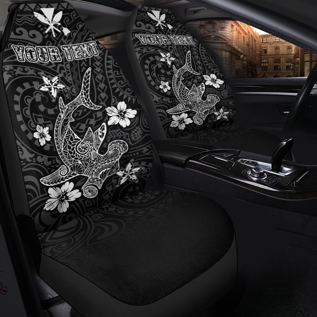 (Custom Personalised) Hawaii Hammerhead Shark Hibiscus Hawaii Pattern Car Seat Covers - LT2 - Polynesian Pride
