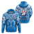 Custom Samoa Rugby Toa Samoa Blue Style Hoodie LT2 Hoodie BLUE - Polynesian Pride