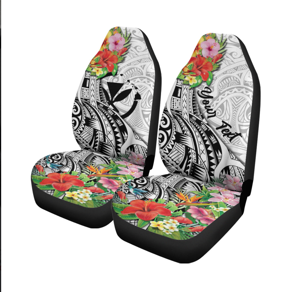 (Custom Personalised) Hawaii Hibiscus Kanaka Polynesia Car Seat Covers - LT2 - Polynesian Pride