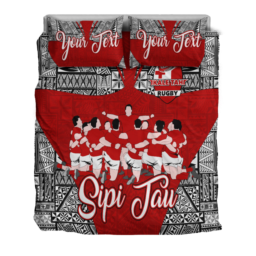 (Custom Personalised) Tonga Rugby Ikale Tahi Sipi Tau Bedding Set - LT2 - Polynesian Pride