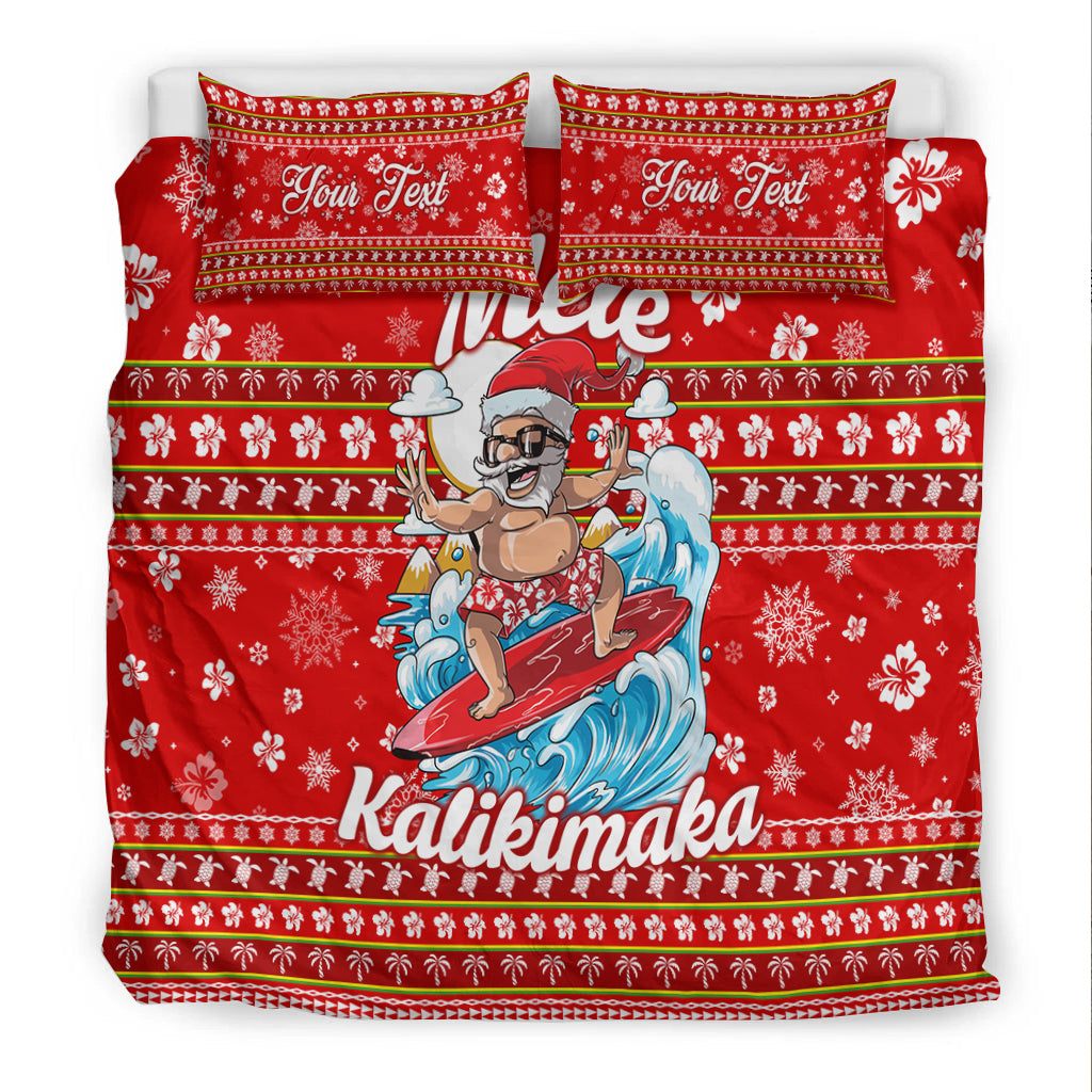(Custom Personalised) Hawaii Christmas Santas Surf Mele Kalikimaka Bedding Set - LT2 - Polynesian Pride