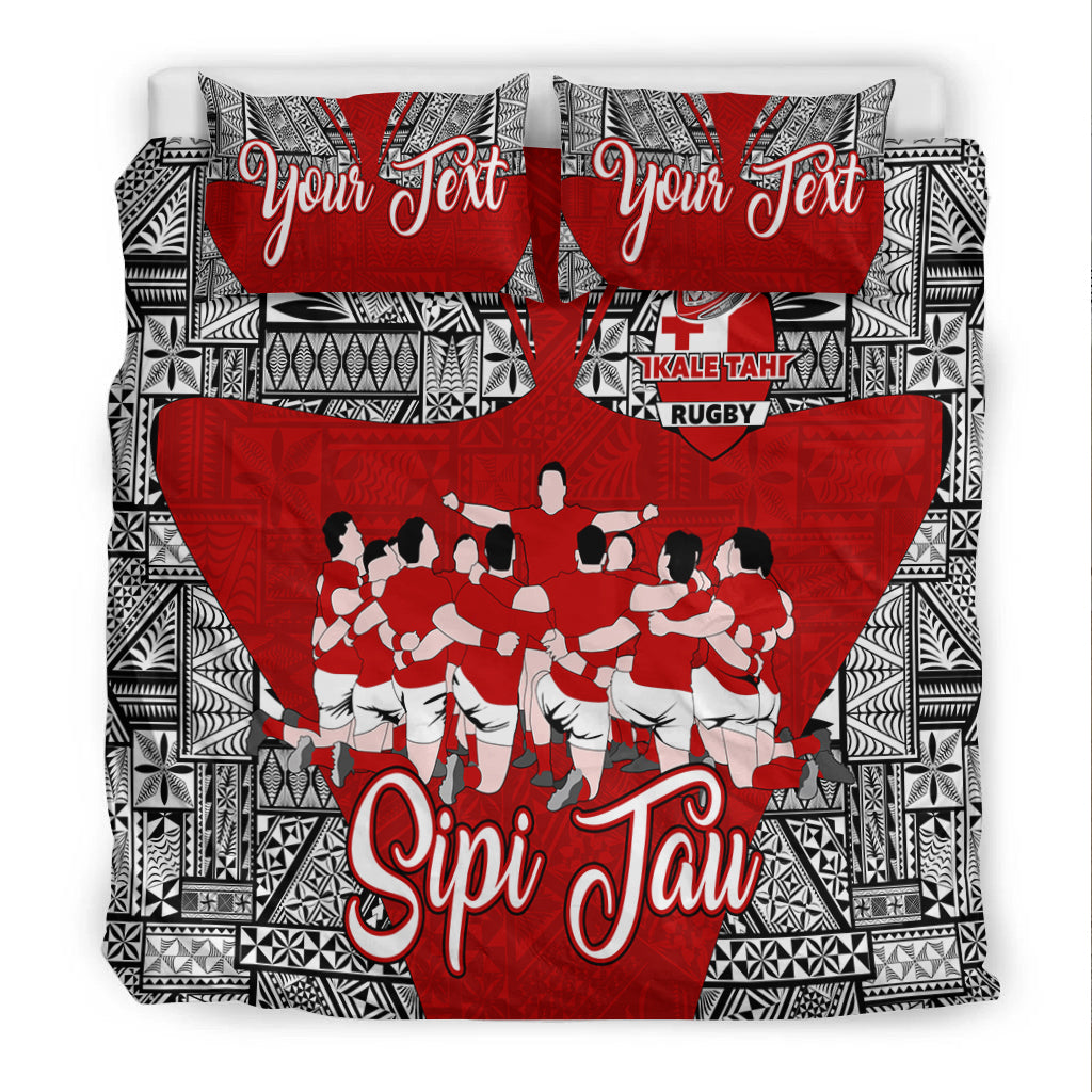 (Custom Personalised) Tonga Rugby Ikale Tahi Sipi Tau Bedding Set - LT2 - Polynesian Pride