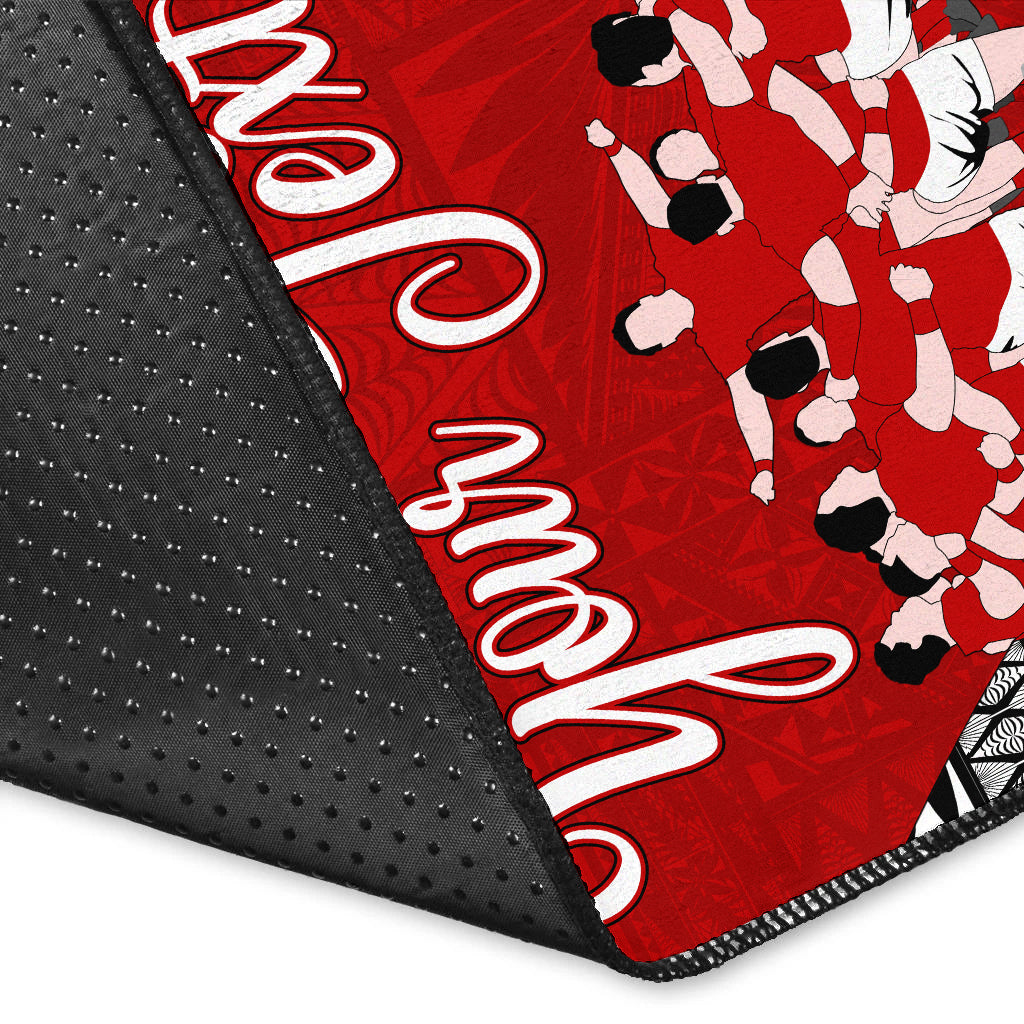 (Custom Personalised) Tonga Rugby Ikale Tahi Sipi Tau Area Rug - LT2 - Polynesian Pride