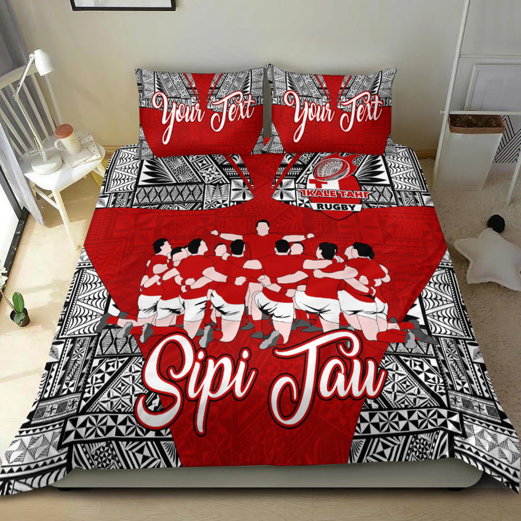 (Custom Personalised) Tonga Rugby Ikale Tahi Sipi Tau Bedding Set - LT2 - Polynesian Pride