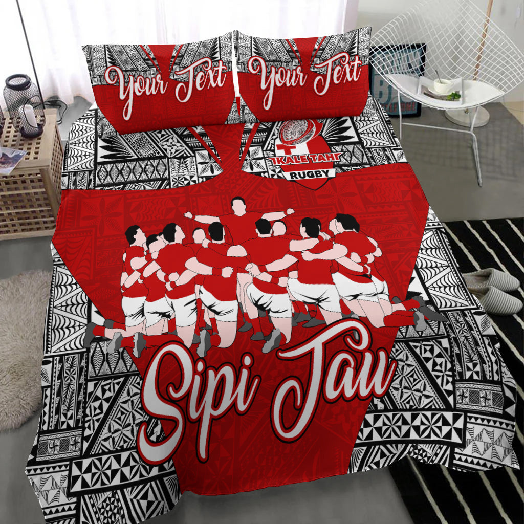 (Custom Personalised) Tonga Rugby Ikale Tahi Sipi Tau Bedding Set - LT2 - Polynesian Pride