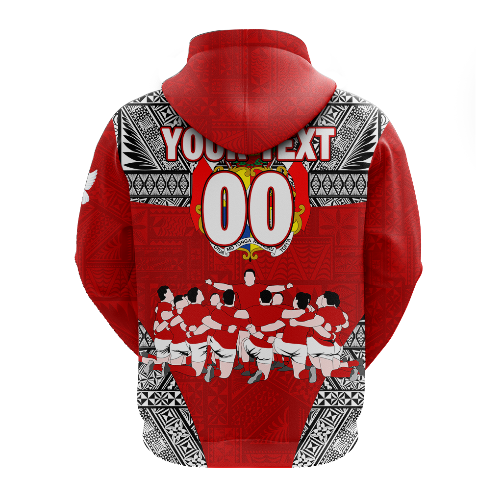 Custom Tonga Rugby Ikale Tahi Sipi Tau Hoodie LT2 - Polynesian Pride