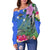 (Custom Personalised) South Sea Islanders Kanakas Hibiscus Polynesia Women Off Shoulder Sweater - LT2 - Polynesian Pride