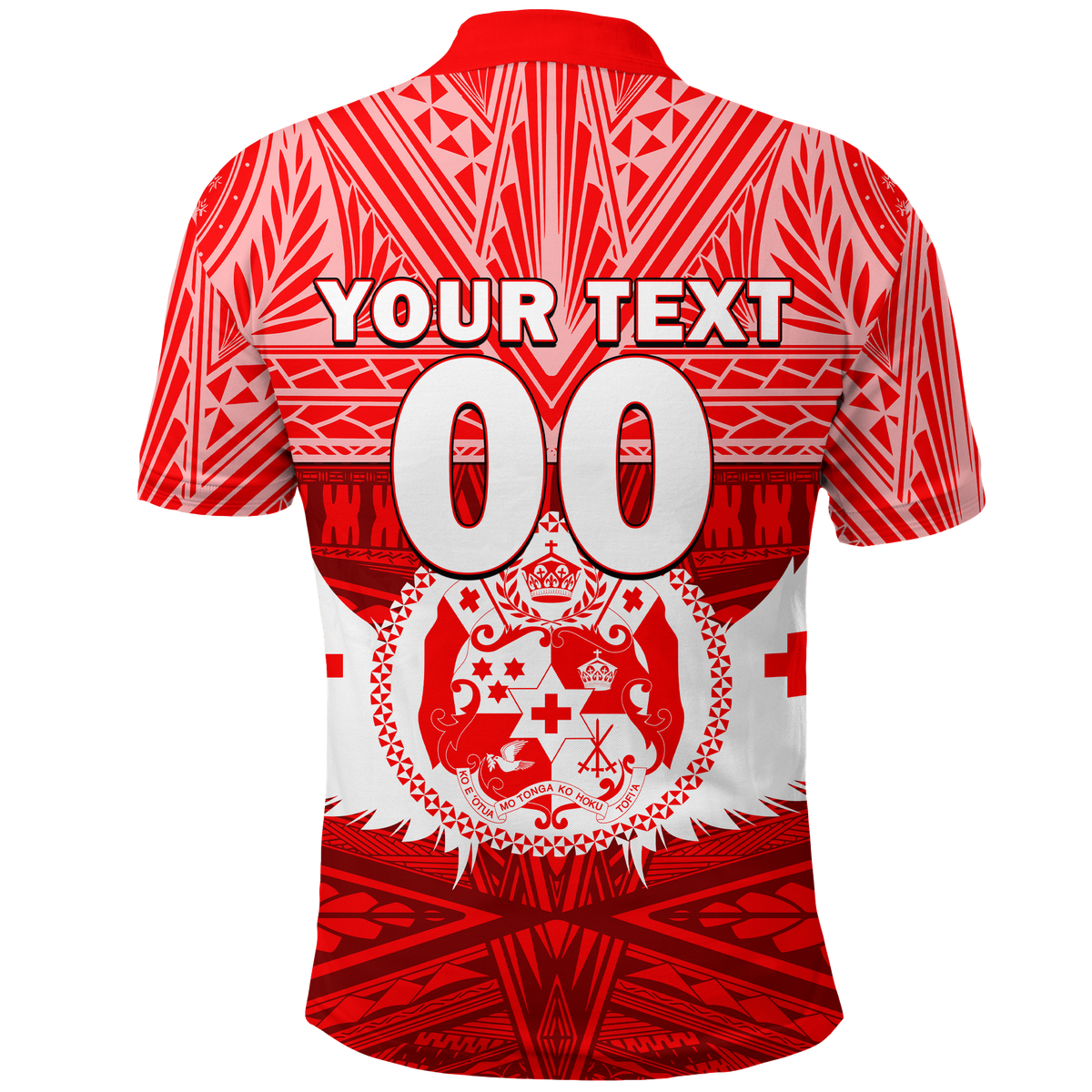 Custom Tonga Rugby Mate Maa Tonga Tapa Pattern Polo Shirt LT2 RED - Polynesian Pride